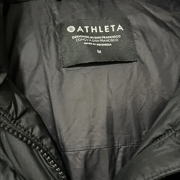 Athleta Boulevard Down Duster Black Quilted Long Coat - Picture 5 of 8